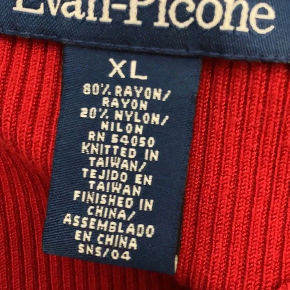 EC Evan Picone Shade of Red Blouse Size XL - Picture 11 of 12